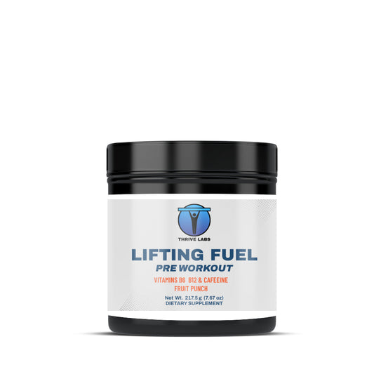 Lifting fuel Pre workout by Thrive Labs. 