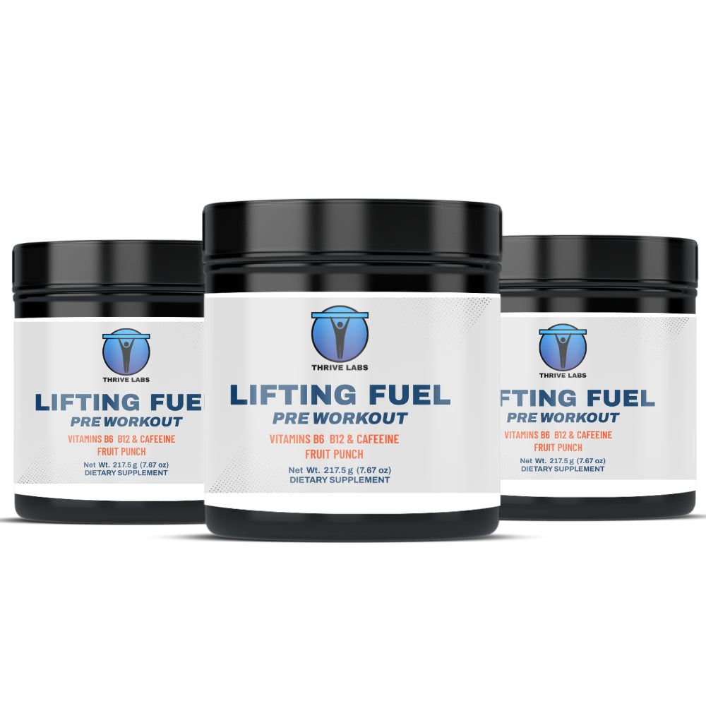 Lifting fuel Pre workout by Thrive Labs x3.