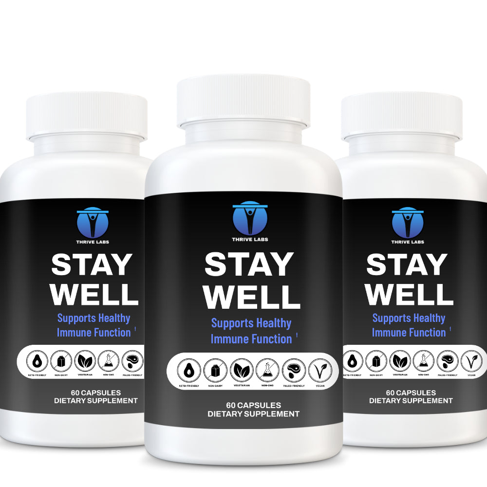 Stay Well by Thrive Labs  3 Bottles.