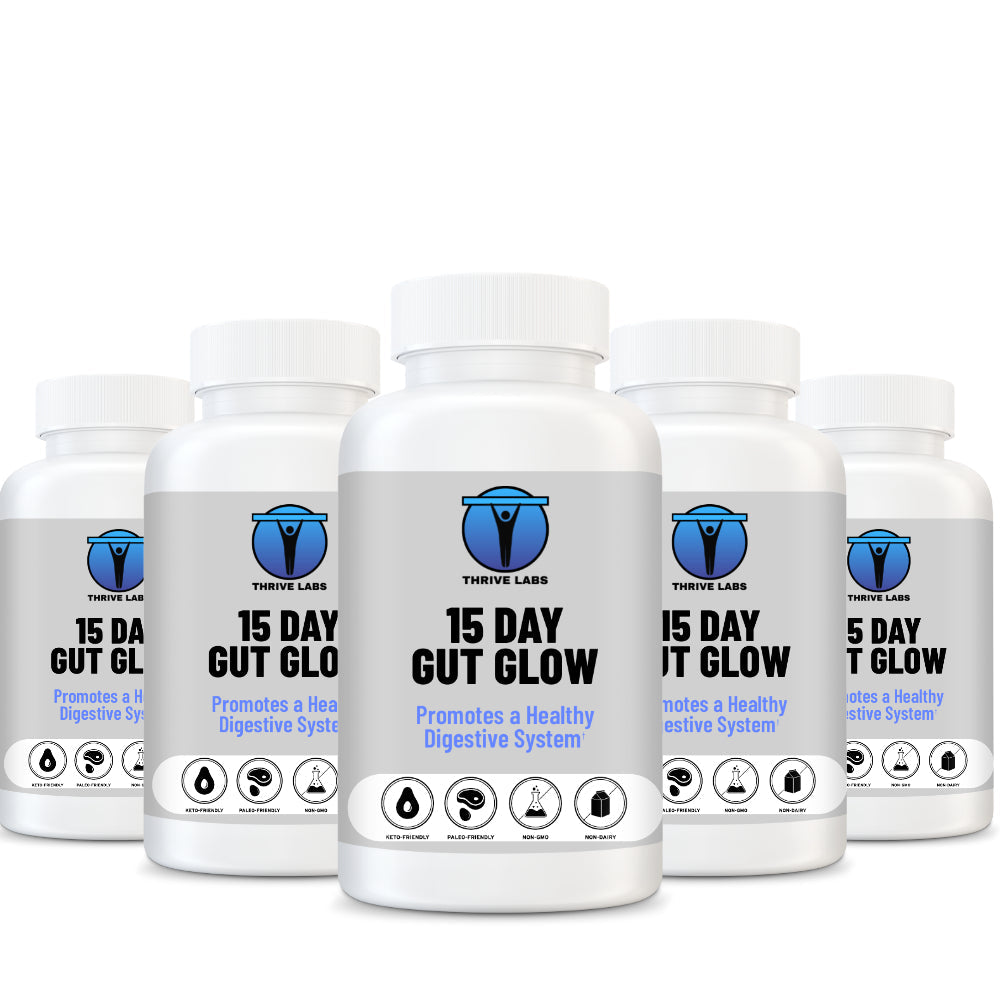 15 Day Gut Glow Stay Well by Thrive Labs 6 Bottles.